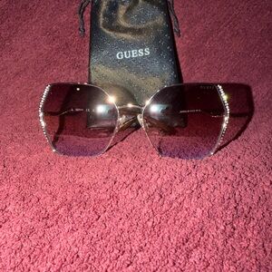 Guess Women's Chic Brown Sunglasses with Rhinestone Accents